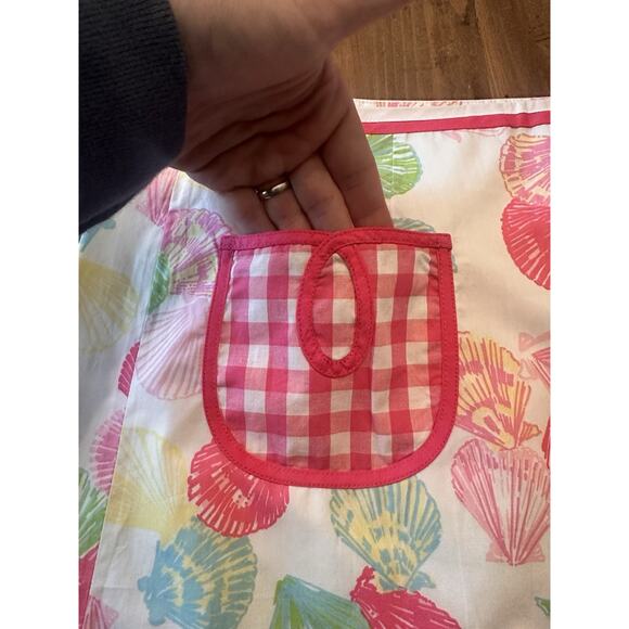 Lilly Pulitzer Vintage Wrap Skirt Size 4 Clam Shells Gingham Pocket Mini Coastal - Picture 3 of 13